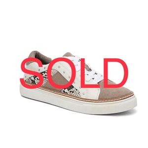 Crown Vintage Kalinda Snakeskin/Suede/Stud Sneaker